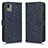 Custodia Portafoglio In Pelle Cover con Supporto C01X per Nokia C110 Blu