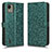 Custodia Portafoglio In Pelle Cover con Supporto C01X per Nokia C110 Verde