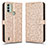 Custodia Portafoglio In Pelle Cover con Supporto C01X per Nokia C31 Oro