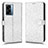 Custodia Portafoglio In Pelle Cover con Supporto C01X per OnePlus Nord N300 5G Argento