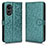 Custodia Portafoglio In Pelle Cover con Supporto C01X per Oppo A1 5G Verde