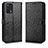 Custodia Portafoglio In Pelle Cover con Supporto C01X per Oppo A74 4G Nero