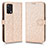 Custodia Portafoglio In Pelle Cover con Supporto C01X per Oppo A74 4G Oro