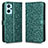 Custodia Portafoglio In Pelle Cover con Supporto C01X per Oppo A96 4G Verde