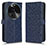 Custodia Portafoglio In Pelle Cover con Supporto C01X per Oppo Find X6 5G Blu