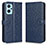 Custodia Portafoglio In Pelle Cover con Supporto C01X per Oppo K10 4G Blu
