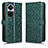 Custodia Portafoglio In Pelle Cover con Supporto C01X per Oppo Reno10 Pro 5G Verde