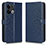 Custodia Portafoglio In Pelle Cover con Supporto C01X per Oppo Reno9 Pro+ Plus 5G Blu