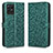 Custodia Portafoglio In Pelle Cover con Supporto C01X per Realme 8i Verde