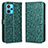 Custodia Portafoglio In Pelle Cover con Supporto C01X per Realme 9 4G Verde