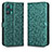 Custodia Portafoglio In Pelle Cover con Supporto C01X per Realme 9 5G Verde