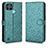 Custodia Portafoglio In Pelle Cover con Supporto C01X per Realme C21Y Verde