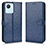 Custodia Portafoglio In Pelle Cover con Supporto C01X per Realme C30 Blu