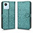 Custodia Portafoglio In Pelle Cover con Supporto C01X per Realme C30 Verde