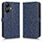 Custodia Portafoglio In Pelle Cover con Supporto C01X per Realme C55 Blu