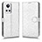 Custodia Portafoglio In Pelle Cover con Supporto C01X per Realme GT Neo3 5G Argento