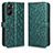 Custodia Portafoglio In Pelle Cover con Supporto C01X per Realme V20 5G Verde