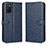 Custodia Portafoglio In Pelle Cover con Supporto C01X per Samsung Galaxy A03s Blu