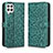 Custodia Portafoglio In Pelle Cover con Supporto C01X per Samsung Galaxy A12 Nacho Verde