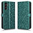 Custodia Portafoglio In Pelle Cover con Supporto C01X per Samsung Galaxy A14 5G Verde