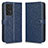 Custodia Portafoglio In Pelle Cover con Supporto C01X per Samsung Galaxy A53 5G Blu