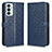 Custodia Portafoglio In Pelle Cover con Supporto C01X per Samsung Galaxy F23 5G Blu