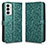 Custodia Portafoglio In Pelle Cover con Supporto C01X per Samsung Galaxy F23 5G Verde