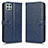 Custodia Portafoglio In Pelle Cover con Supporto C01X per Samsung Galaxy F42 5G Blu