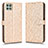 Custodia Portafoglio In Pelle Cover con Supporto C01X per Samsung Galaxy F42 5G Oro