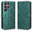 Custodia Portafoglio In Pelle Cover con Supporto C01X per Samsung Galaxy S22 Ultra 5G Verde