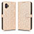 Custodia Portafoglio In Pelle Cover con Supporto C01X per Samsung Galaxy XCover 6 Pro 5G Oro