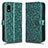 Custodia Portafoglio In Pelle Cover con Supporto C01X per Sharp Aquos wish3 Verde