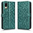 Custodia Portafoglio In Pelle Cover con Supporto C01X per Sharp Simple Sumaho 6 Verde