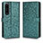 Custodia Portafoglio In Pelle Cover con Supporto C01X per Sony Xperia 1 IV SO-51C Verde