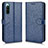 Custodia Portafoglio In Pelle Cover con Supporto C01X per Sony Xperia 10 IV Blu