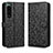 Custodia Portafoglio In Pelle Cover con Supporto C01X per Sony Xperia 5 III Nero