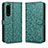 Custodia Portafoglio In Pelle Cover con Supporto C01X per Sony Xperia 5 III Verde