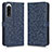 Custodia Portafoglio In Pelle Cover con Supporto C01X per Sony Xperia 5 IV Blu