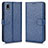 Custodia Portafoglio In Pelle Cover con Supporto C01X per Sony Xperia Ace III SO-53C Blu