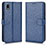 Custodia Portafoglio In Pelle Cover con Supporto C01X per Sony Xperia Ace III SOG08 Blu