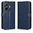 Custodia Portafoglio In Pelle Cover con Supporto C01X per Vivo iQOO Z6 Pro 5G Blu