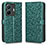 Custodia Portafoglio In Pelle Cover con Supporto C01X per Vivo iQOO Z6 Pro 5G Verde