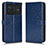 Custodia Portafoglio In Pelle Cover con Supporto C01X per Vivo X Note Blu