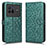 Custodia Portafoglio In Pelle Cover con Supporto C01X per Vivo X80 5G Verde
