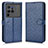 Custodia Portafoglio In Pelle Cover con Supporto C01X per Vivo X80 Pro 5G Blu