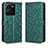 Custodia Portafoglio In Pelle Cover con Supporto C01X per Vivo Y35 4G Verde