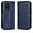 Custodia Portafoglio In Pelle Cover con Supporto C01X per Xiaomi Black Shark 5 5G Blu