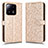 Custodia Portafoglio In Pelle Cover con Supporto C01X per Xiaomi Mi 13 Pro 5G Oro