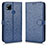 Custodia Portafoglio In Pelle Cover con Supporto C01X per Xiaomi POCO C3 Blu