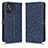 Custodia Portafoglio In Pelle Cover con Supporto C01X per Xiaomi Poco C55 Blu